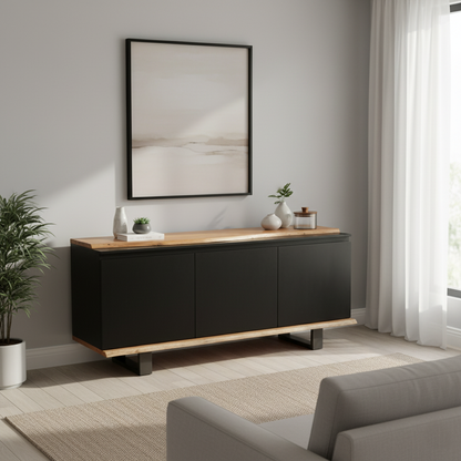 Aparador de 3 puertas | Acacia Negra