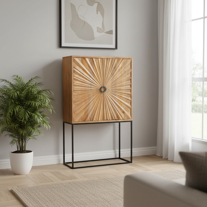 Aparador alto tallado | Madera de mango Solaris