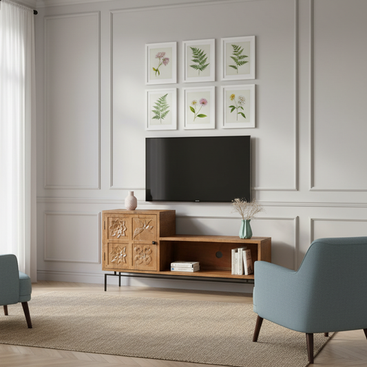 Mueble de TV asimétrico con 1 puerta | Mango Sculture