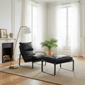 Damo pouf noir | Cuir