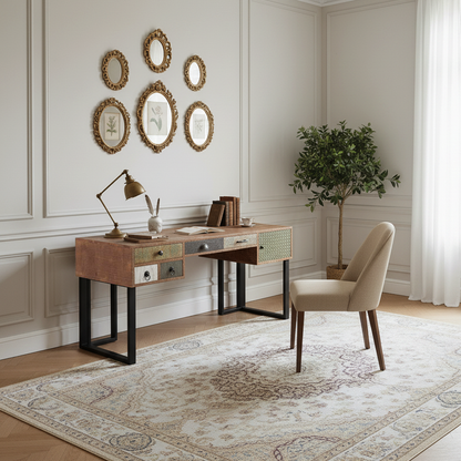 BUREAU 4 TIROIRS ET 1 PORTE - MATHOO