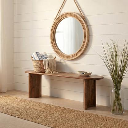 Banc arrondi bois massif | Acacia Ellipse