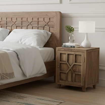 Mesa de cabeceira 1 porta reta | Acacia Punjab-II