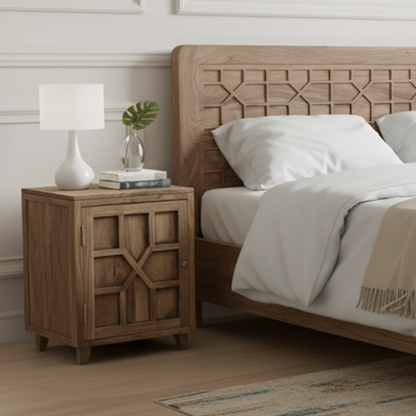 Mesa de cabeceira 1 porta esquerda | Acacia Punjab-II