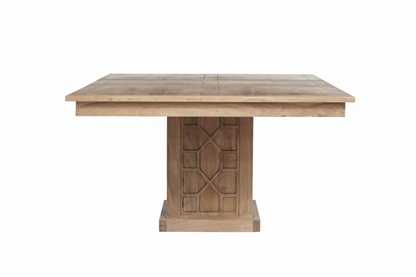 Mesa de jantar quadrada 130 cm com extensão | Acacia Punjab-II