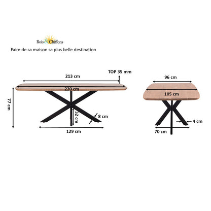 Table à manger ovale 220x105  | Omer