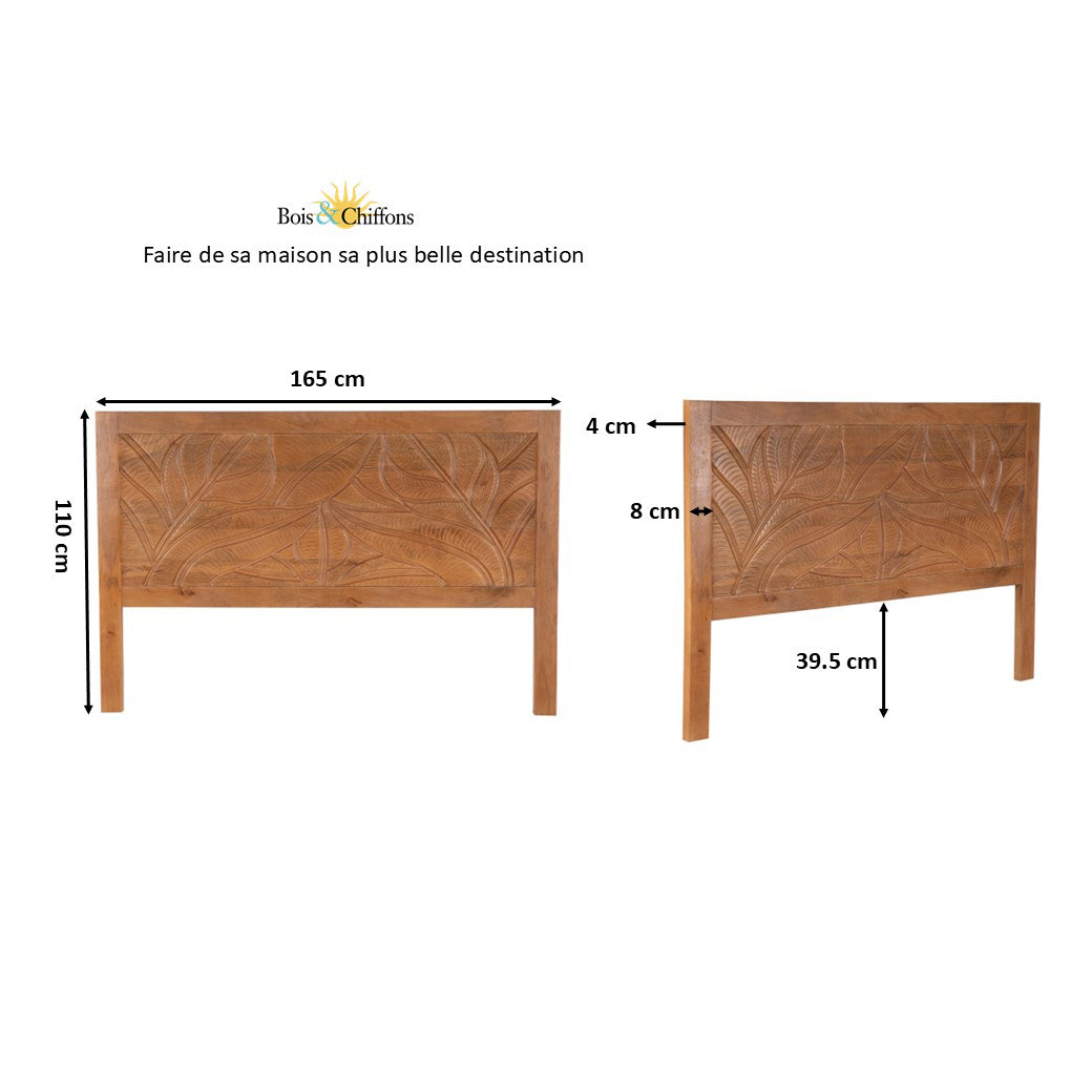 Tête de lit bois sculpté | Manguier Floria II