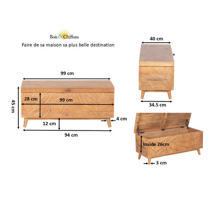 Grand coffre sculpté | Manguier Floria II