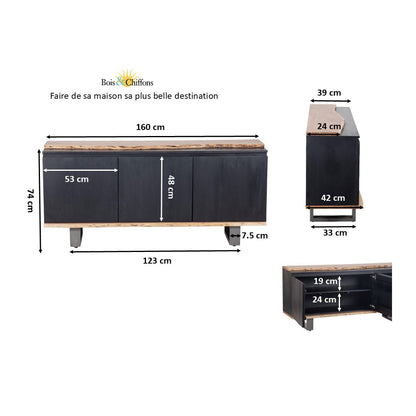 Buffet 3 portes | Acacia Black II