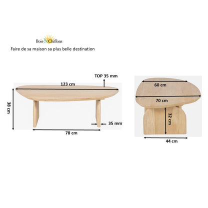 Mesa de centro 124x70 cm | Ariel II