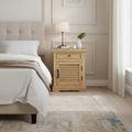 Table de chevet design en bois massif Paran vue de face