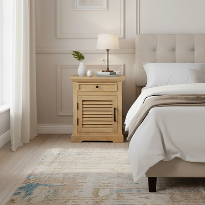Mesa de cabeceira direita 1D 1T | Madeira de manga | Paran II