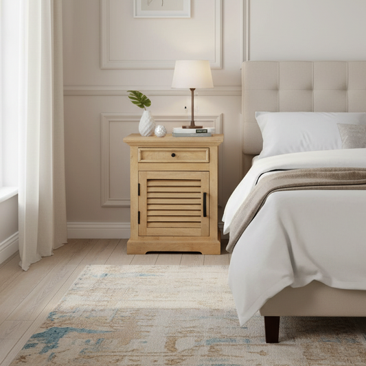 Mesa de cabeceira direita 1D 1T | Madeira de manga | Paran II