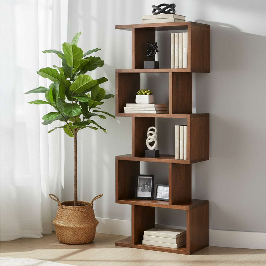 Bibliothèque Grande | Bois de manguier | Alan