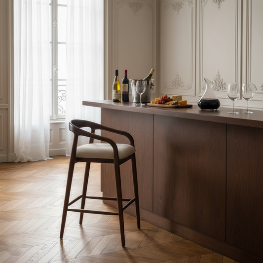 Chaise de Bar Walnut | Milo