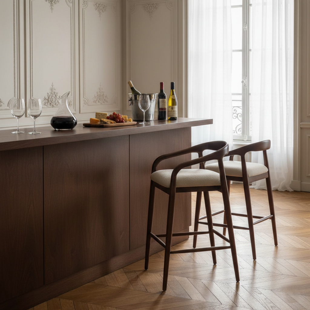 Chaise de Bar Walnut | Milo