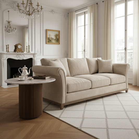 Bouts de canapé plateau marbre | Manguier Kfir III