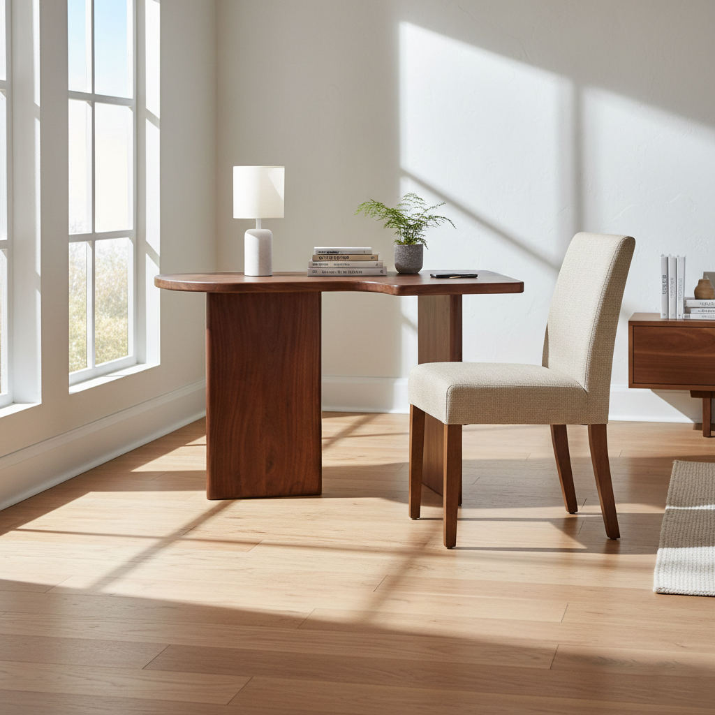 Bureau bois massif Harrison avec finition châtaigne