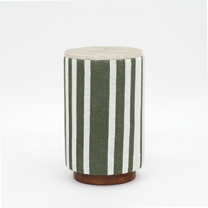 Table d'appoint vert, plateau marbre | Manara
