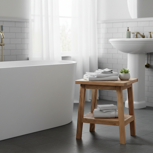 Tabouret avec etagere | Acacia Terra