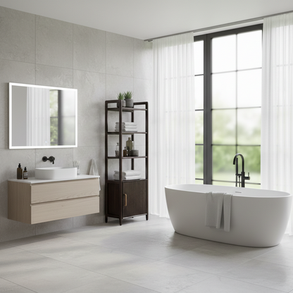 Colonne de rangement noyer fonce | Acacia Aleuts