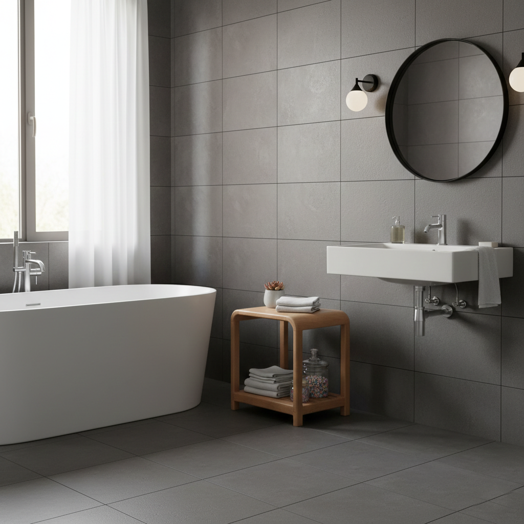 Tabouret avec etagere a lattes | Manguier Eruco