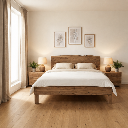 Cama 180x200 madeira maciça de acácia – Bunting