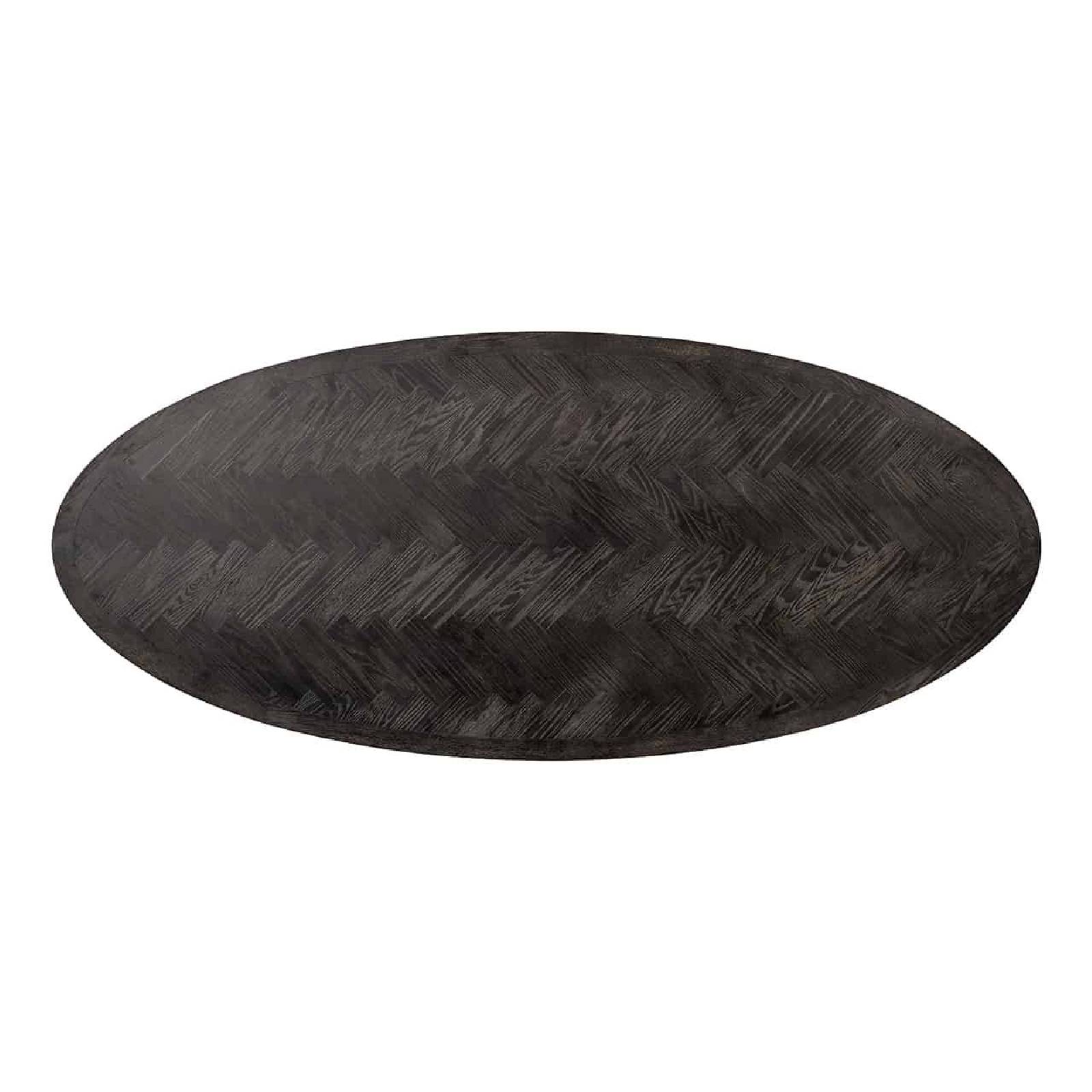 Table de repas noirbone laiton ovaal 230 (noir rustic)
