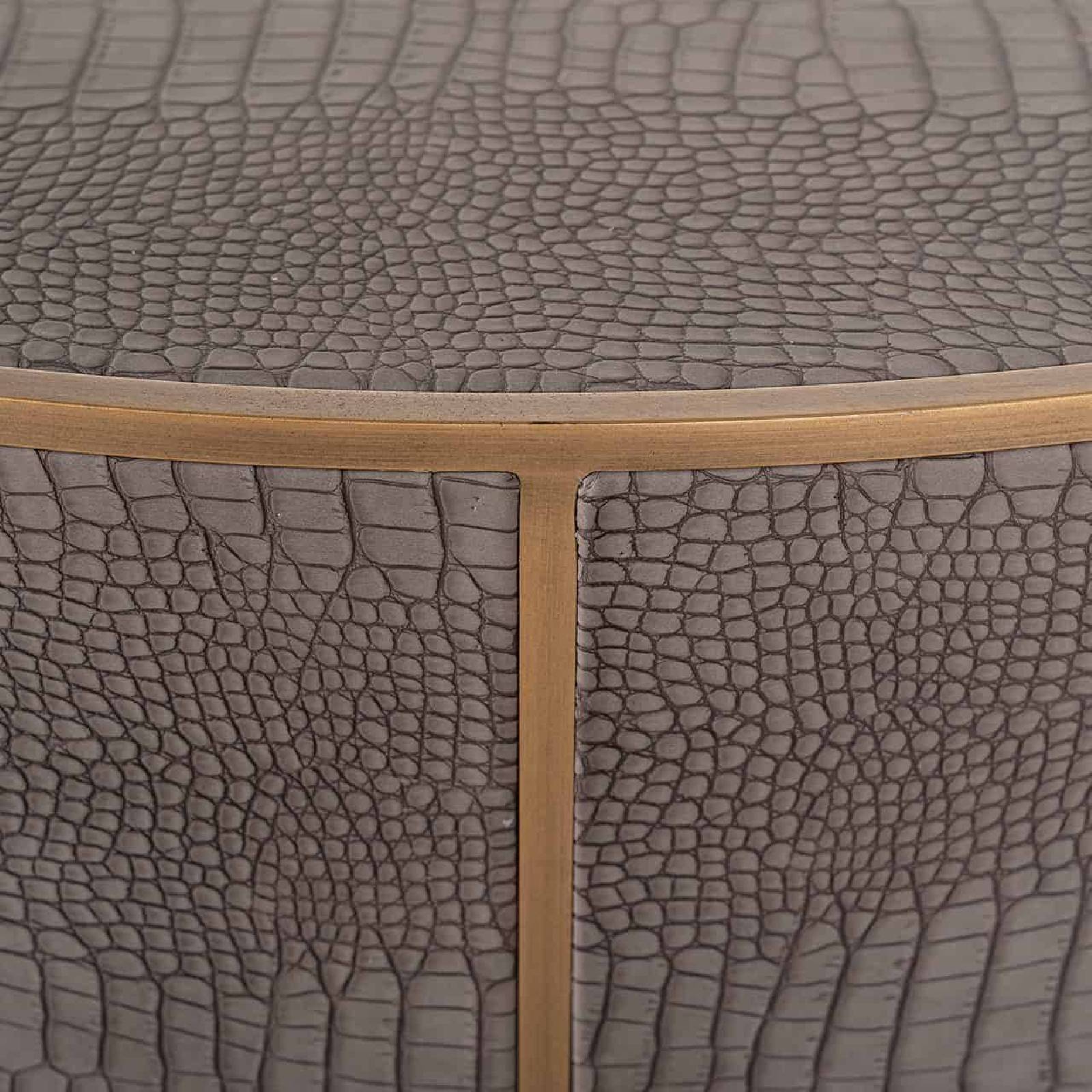 Table basse Classio 100Ø  (brossé or)