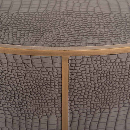 Table basse Classio 100Ø  (brossé or)