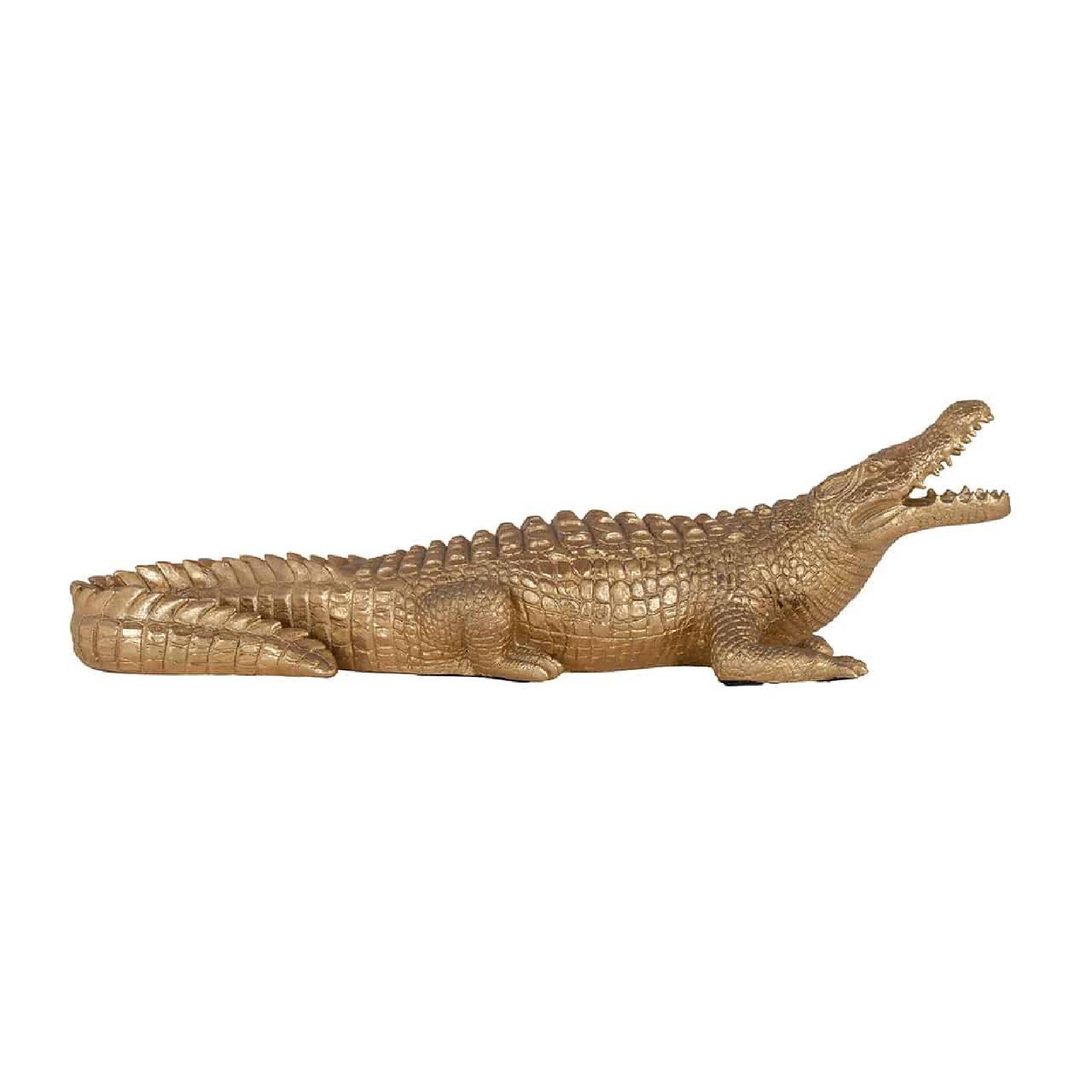 Krokodil deco object klein (or)