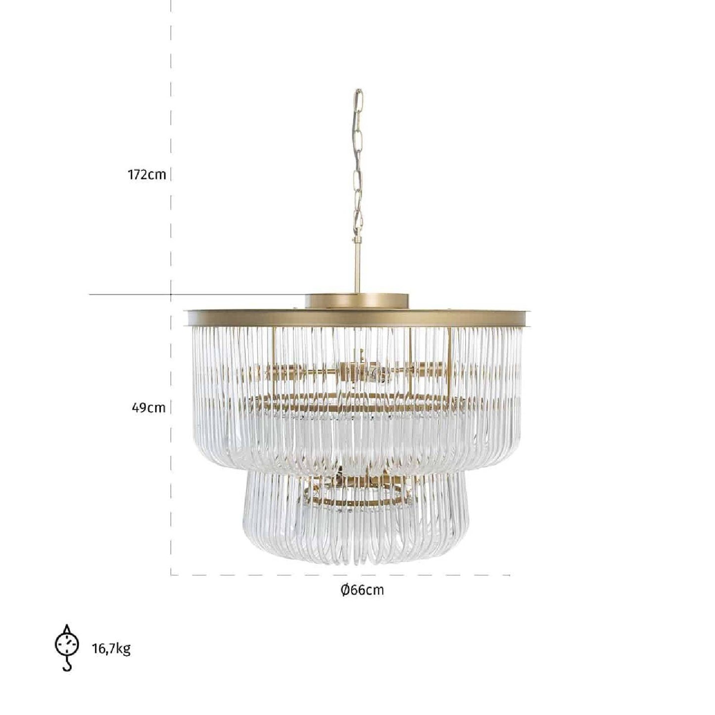 Suspension Romy (brossé or)