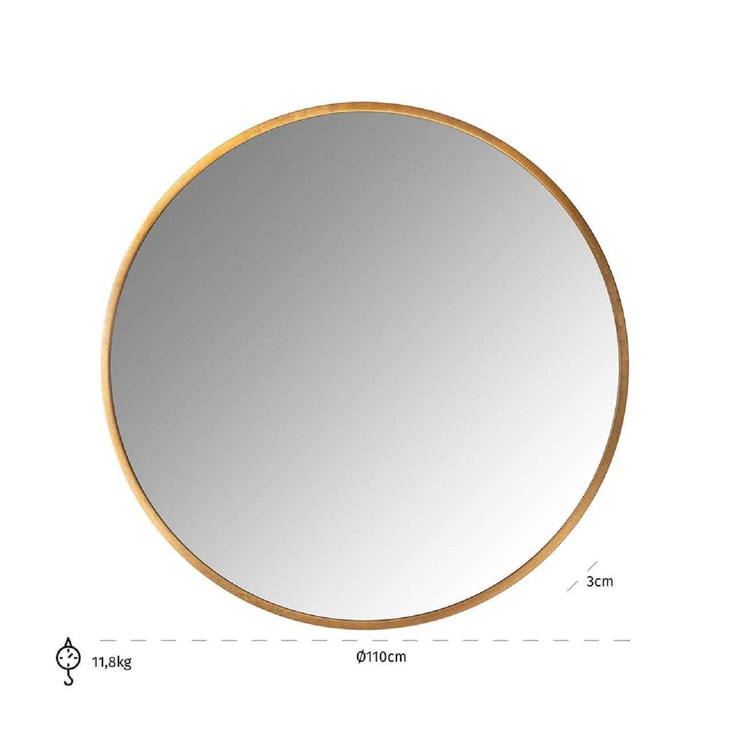 Miroir Maevy Or 110Ø (or)