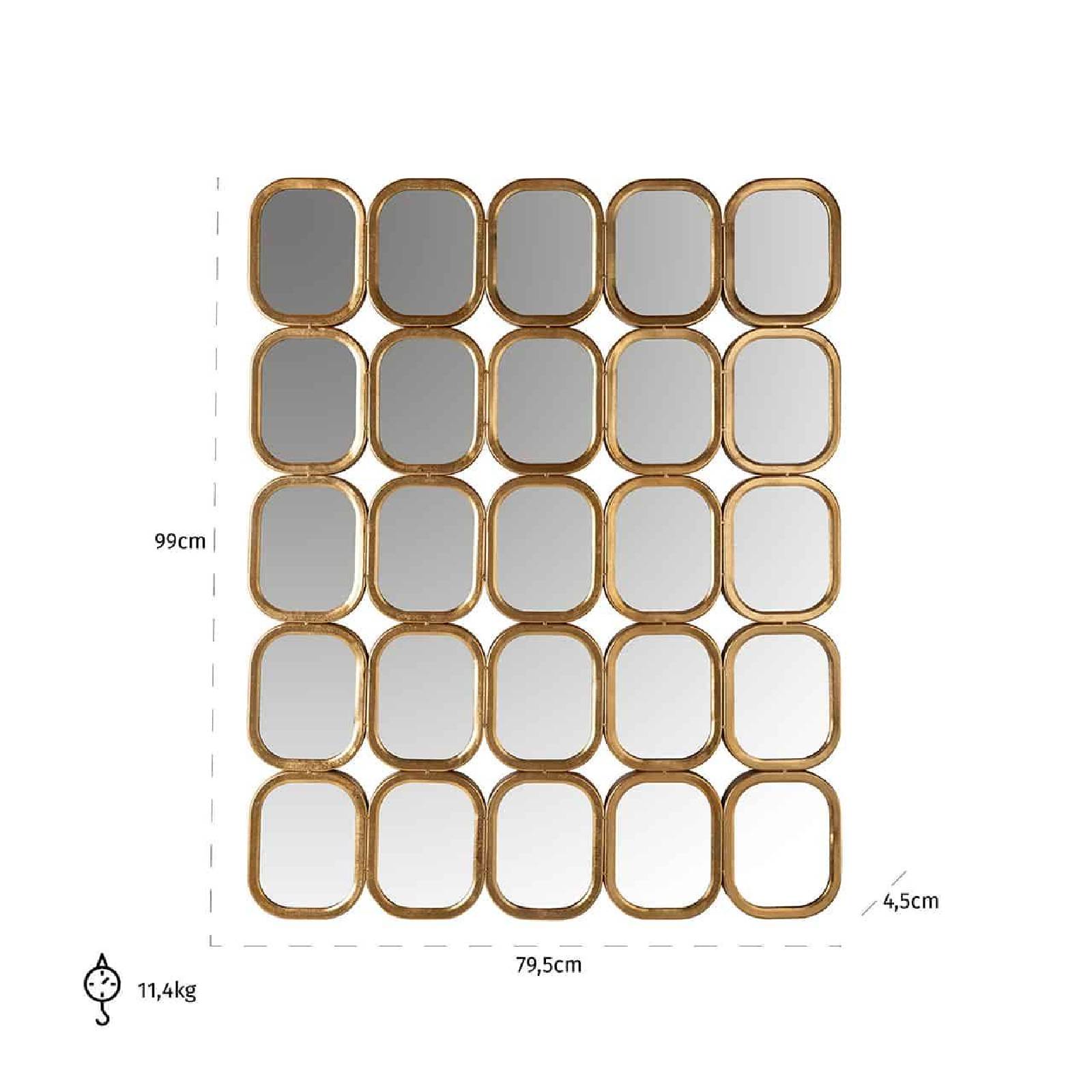 Miroir Marila met 25 Miroirs (or)