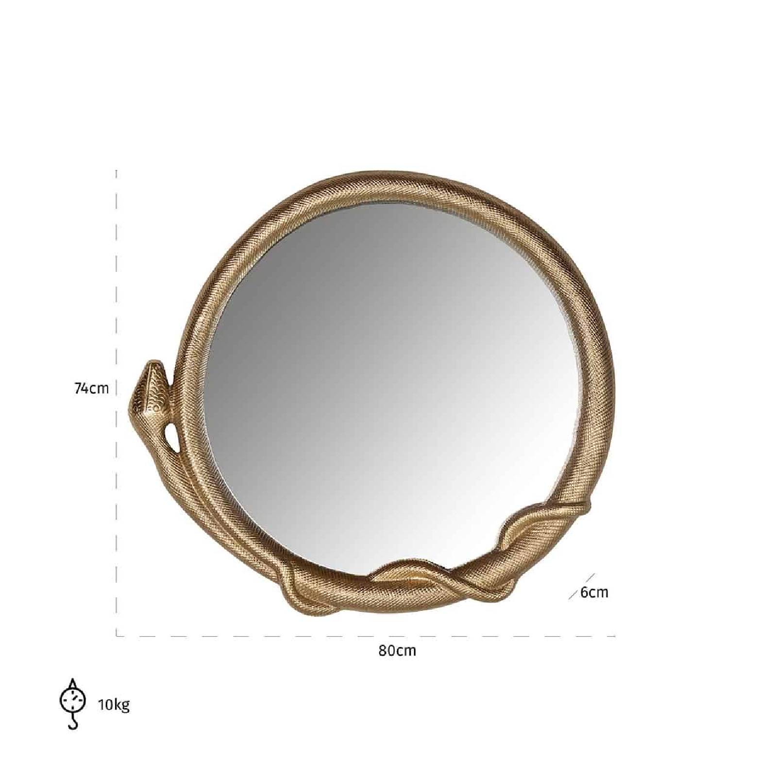 Miroir snake Fiona (or)