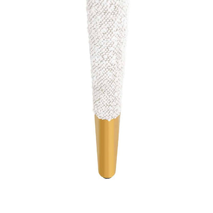 Chaise Gia blanc bouclé Fire retardant (FR-Copenhagen 900 Bouclé blanc)