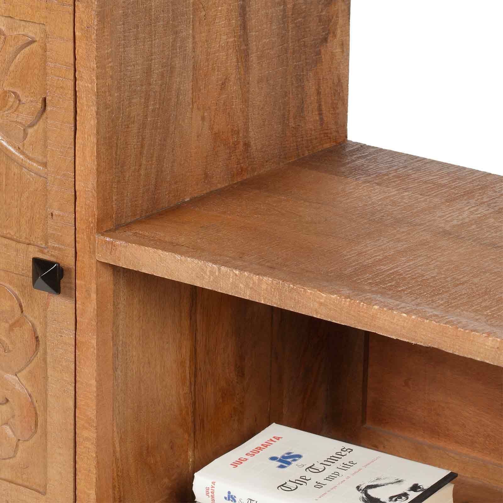 Meuble TV asymétrique 1 porte | Manguier Sculture