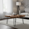 Mesa lateral de baú redondo | Acacia Kaska