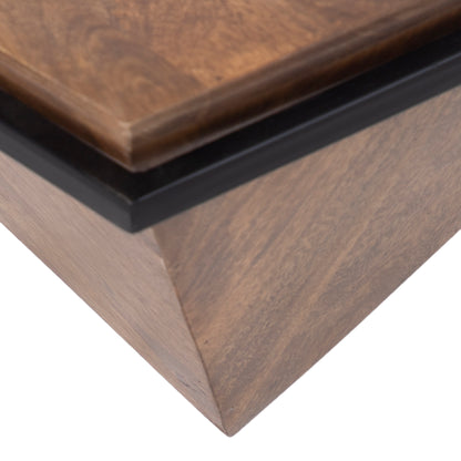 Mesa lateral de madeira e metal H77 | Acacia Sirocco