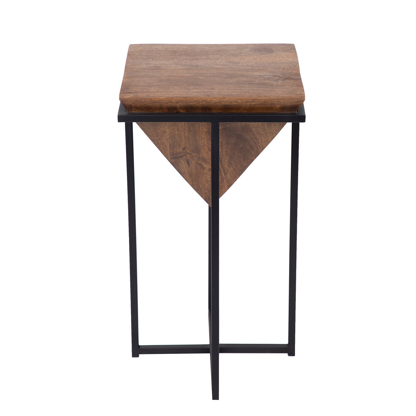 Mesa de apoio piramidal em madeira e metal | Mango Sirocco