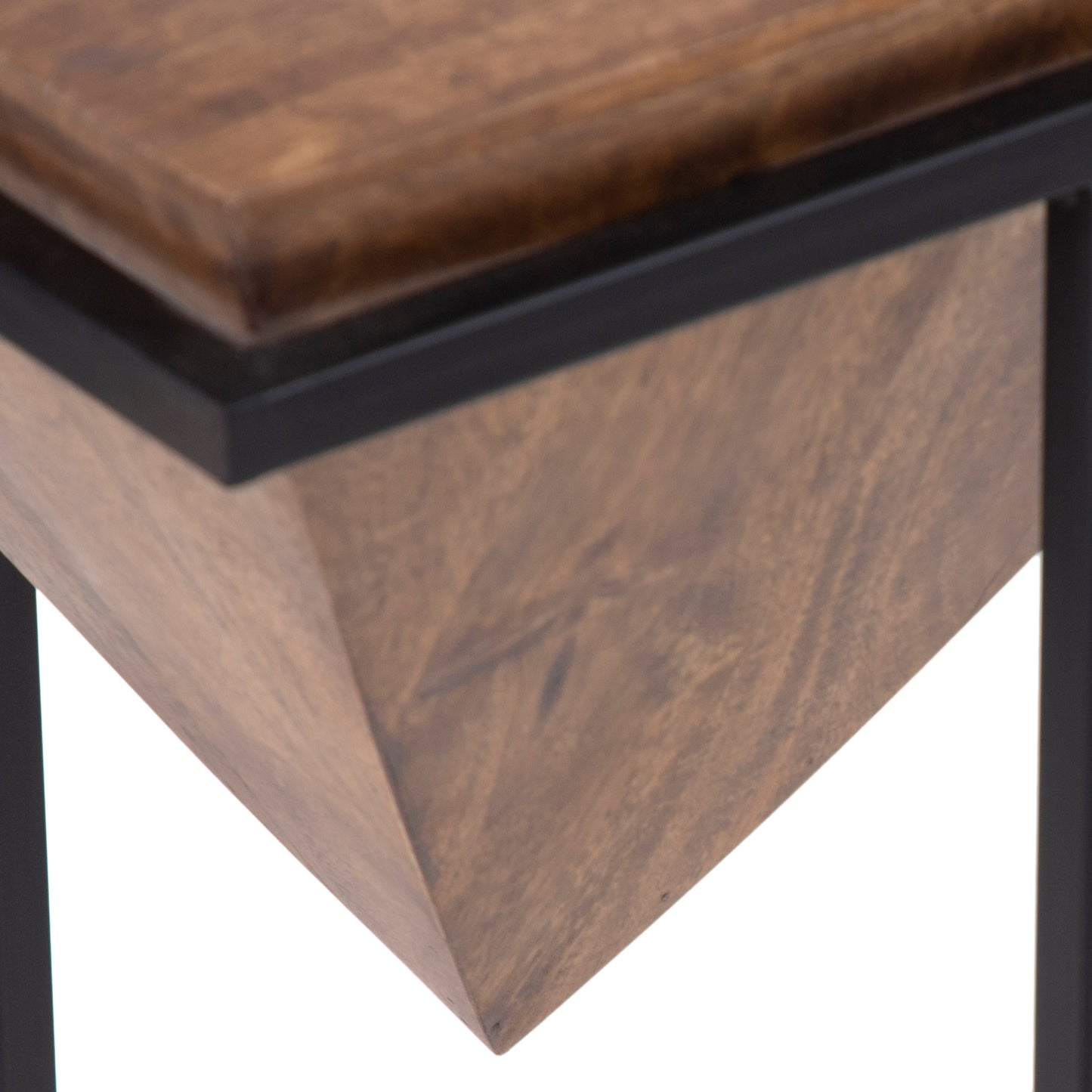 Mesa de apoio piramidal em madeira e metal | Mango Sirocco