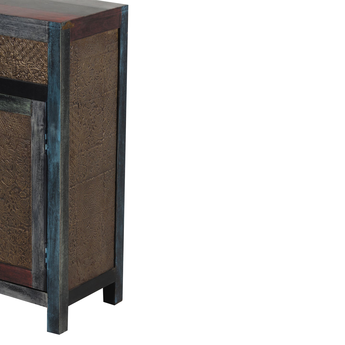 Mesa auxiliar tallada | Madera de mango de Pushkar