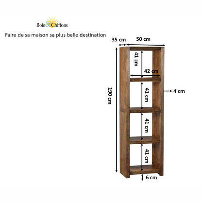 Étagère 4 cases H190 cm | Acacia Florence