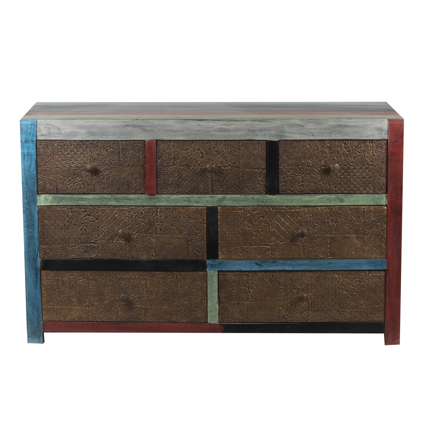 Cómoda de 7 cajones | Madera de mango Pushkar