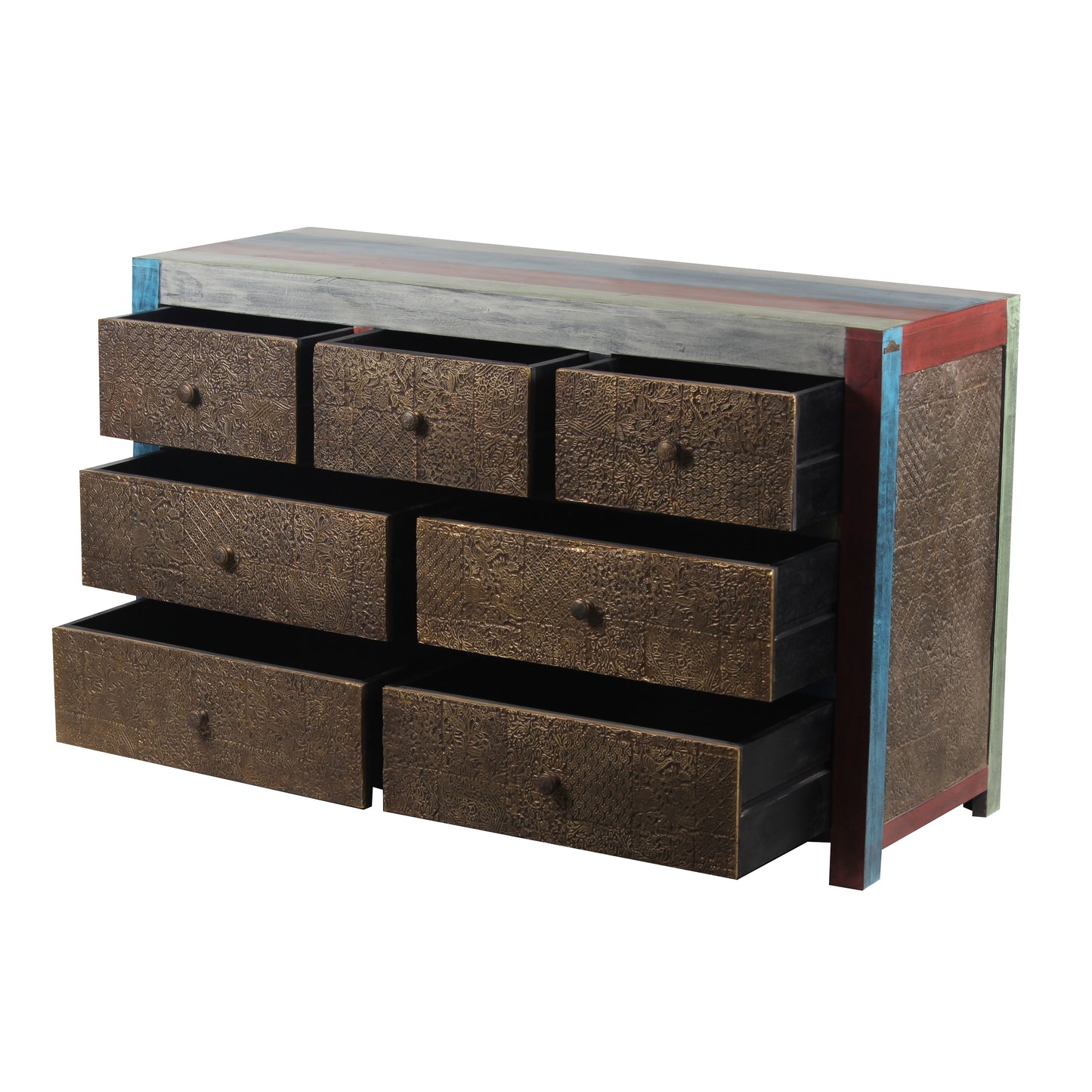 Cómoda de 7 cajones | Madera de mango Pushkar