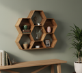 Petite étagère hexagonale | Bois de manguier
