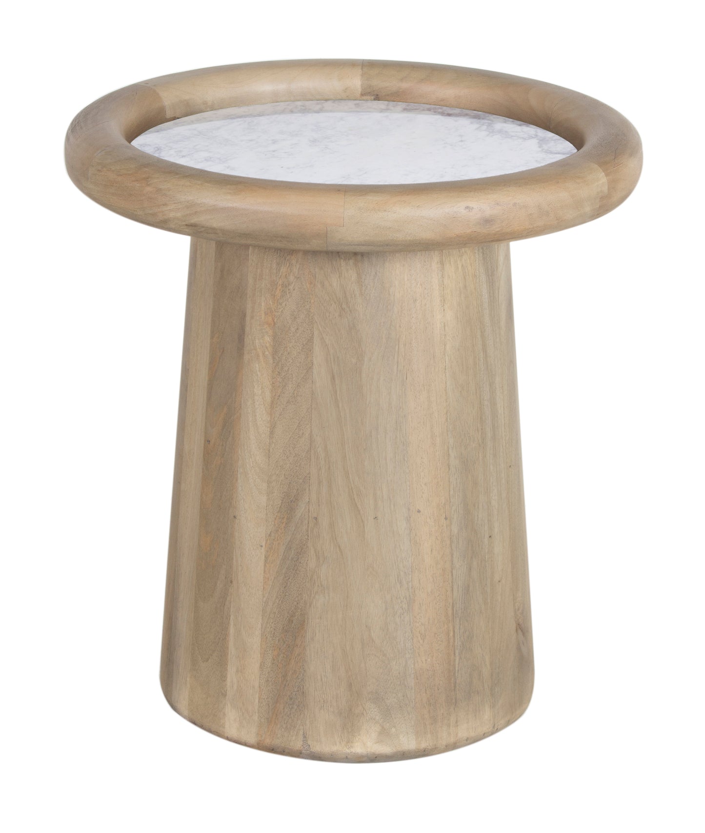 Table d'appoint plateau marbre | Manguier Hurmon