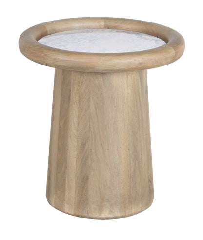 Table d'appoint plateau marbre | Manguier Hurmon