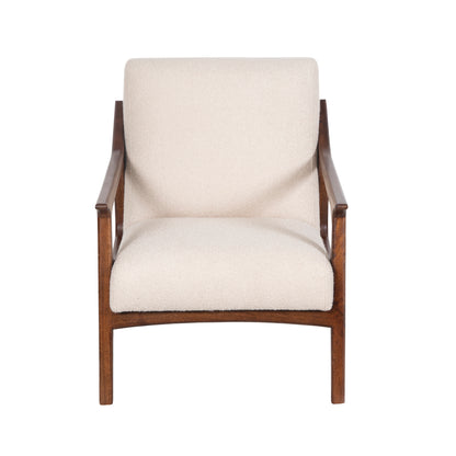 Fauteuil tissu bouclette gris | Jade