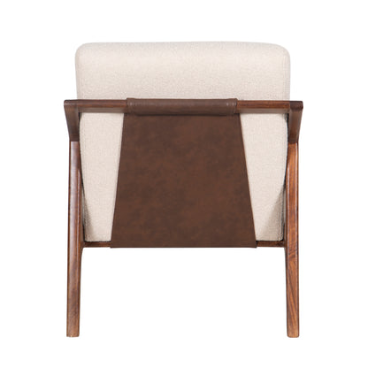 Fauteuil tissu bouclette gris | Jade